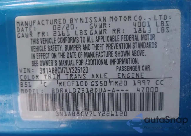 3N1AB8CV7LY226120: 43816800