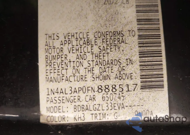 1N4AL3AP0FN888517: 43817993