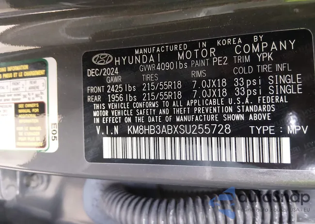 KM8HB3ABXSU255728: 43818008