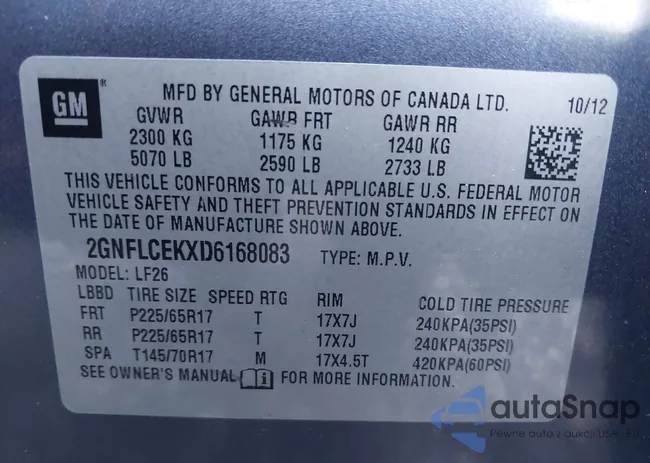 2GNFLCEKXD6168083: 43818178