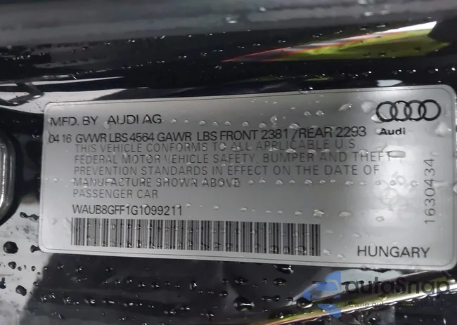 WAUB8GFF1G1099211: 43818297