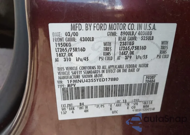 1FMNU43S5YED17880: 43818414