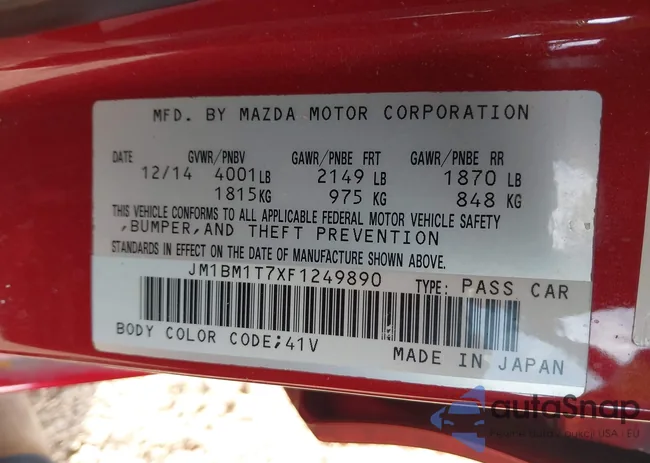 JM1BM1T7XF1249890: 43818500