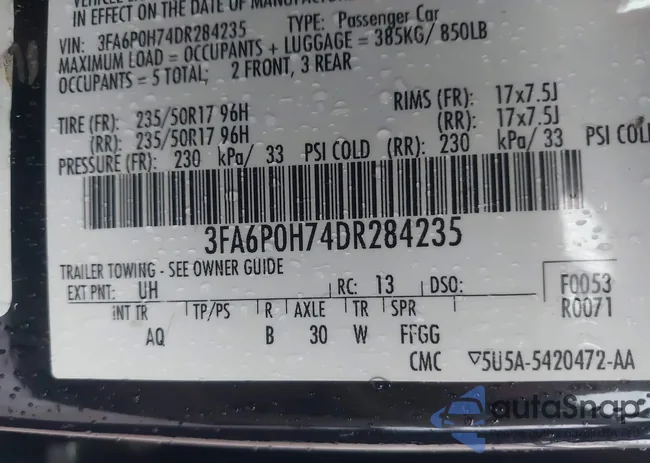 3FA6P0H74DR284235: 43817645