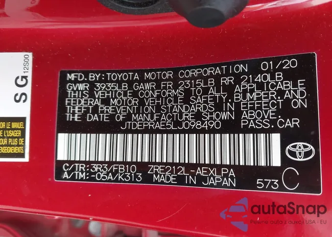 JTDEPRAE5LJ098490: 43817714