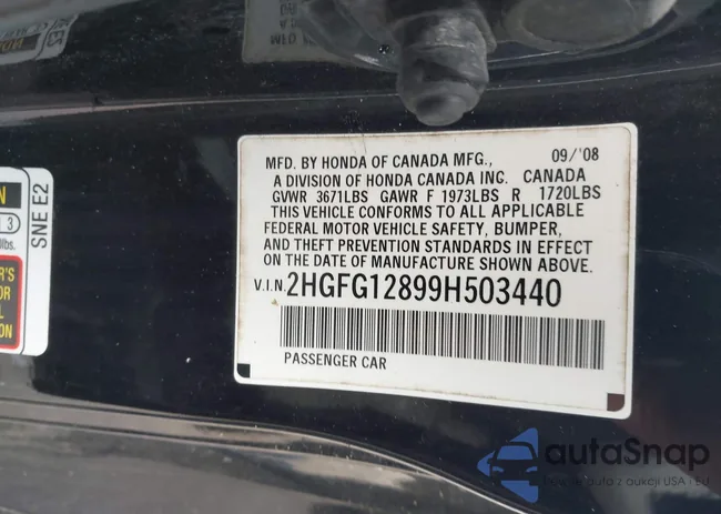 2HGFG12899H503440: 43817752