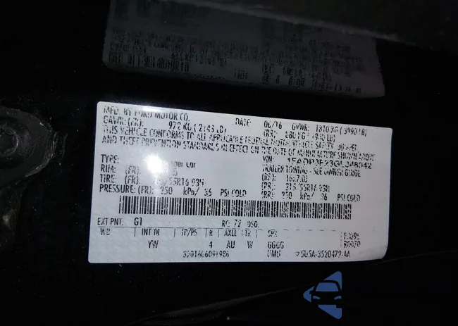 1FADP3F23GL348042: 43817836