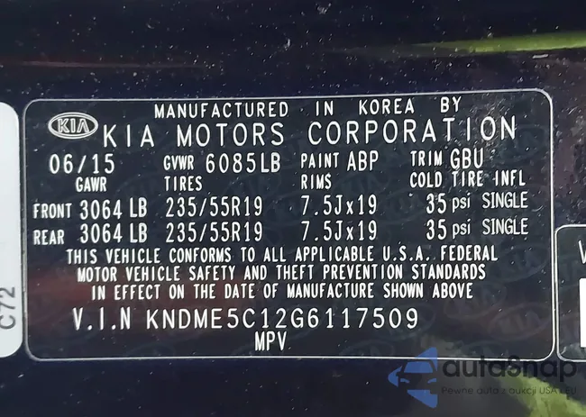 KNDME5C12G6117509: 43819110