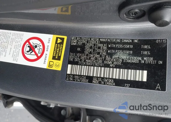 2T2ZK1BA5FC182141: 43819141