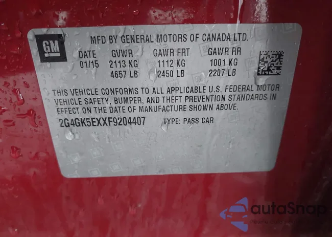 2G4GK5EXXF9204407: 43819145