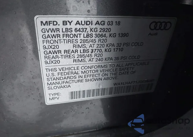 WA1LHAF71JD035067: 43819229