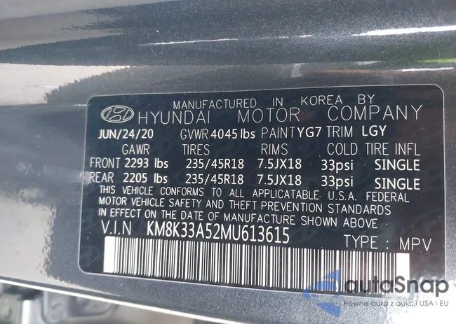 KM8K33A52MU613615: 43819246