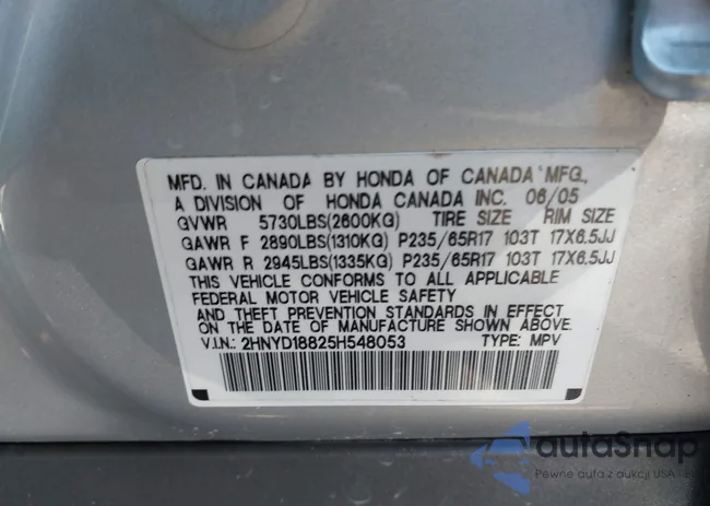 2HNYD18825H548053: 43819446