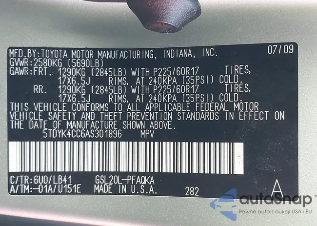 5TDYK4CC6AS301896: 43818611