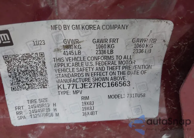 KL77LJE27RC166563: 43818706