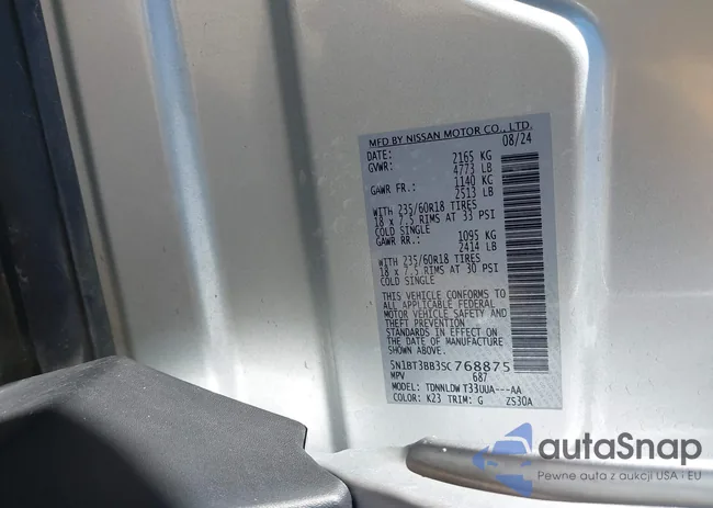 5N1BT3BB3SC768875: 43820113