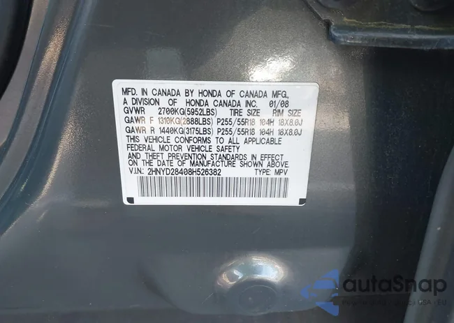 2HNYD28408H526382: 43820165