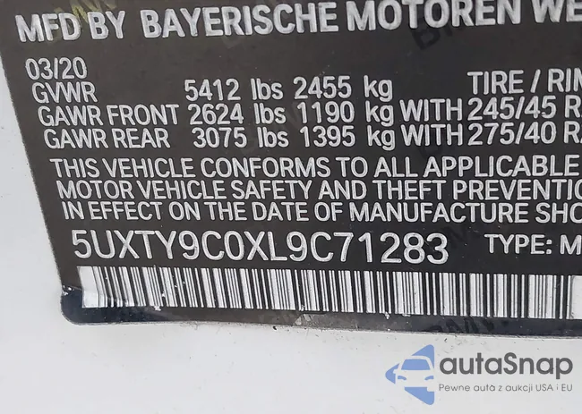 5UXTY9C0XL9C71283: 43820183