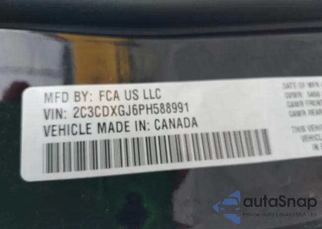 2C3CDXGJ6PH588991: 43820202