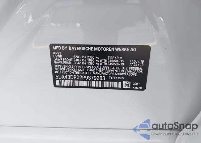 5UX43DP02P9S79283: 43820236