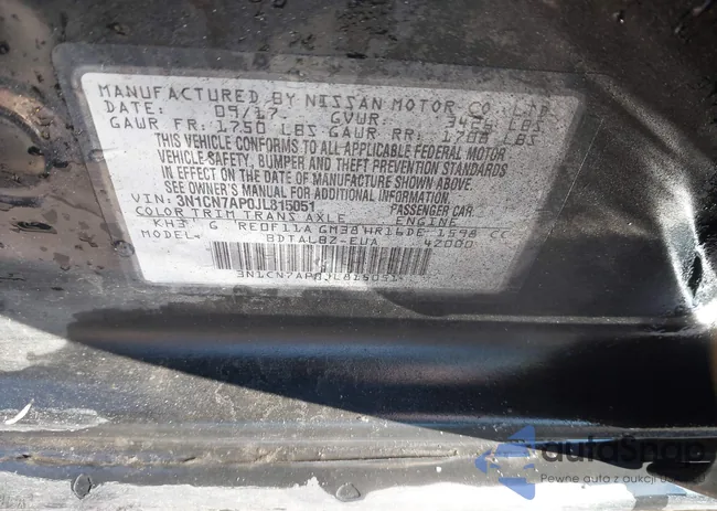 3N1CN7AP0JL815051: 43820249