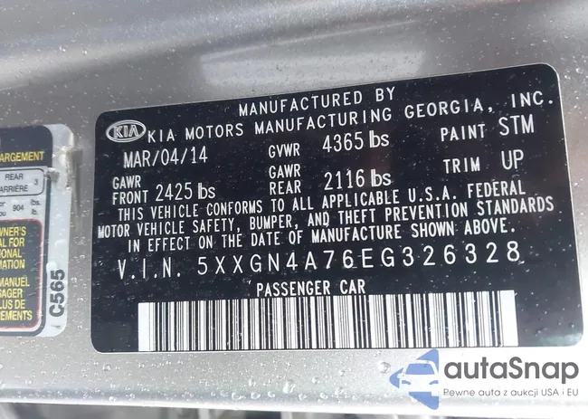 5XXGN4A76EG326328: 43820280