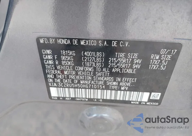 3CZRU5H50HG710154: 43820295