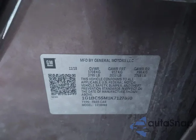 1G1BC5SM1K7127890: 43820340