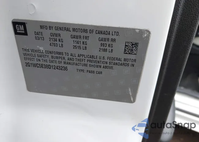 2G1WC5E38D1243236: 43820357