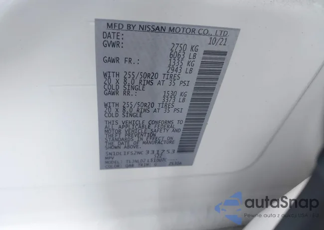 5N1DL1FS2NC331753: 43819610