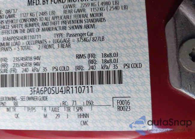 3FA6P0SU4JR110711: 43819804