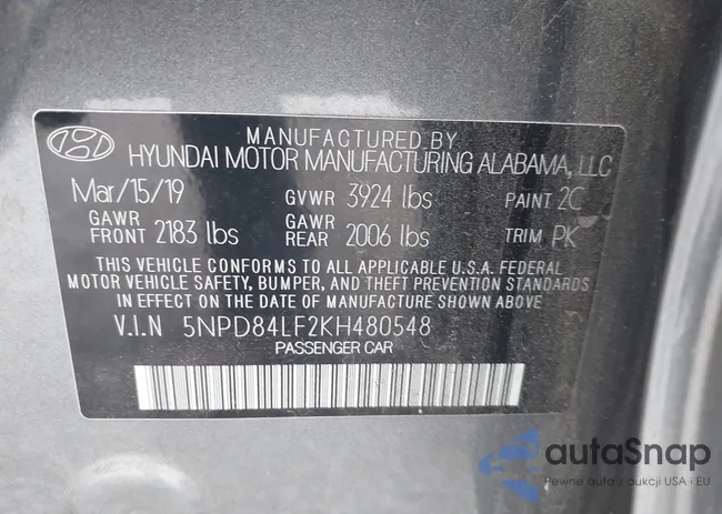 5NPD84LF2KH480548: 43819895