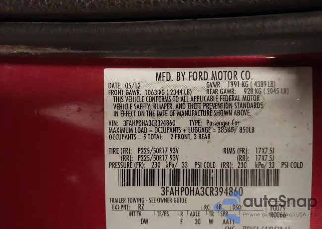 3FAHP0HA3CR394860: 43820960