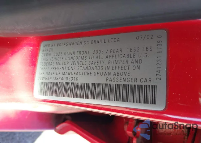 9BWGK61J834005310: 43820970