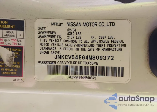 JNKCV54E64M809372: 43821044