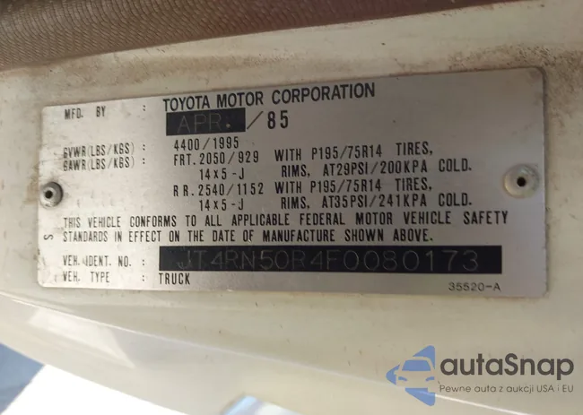 JT4RN50R4F0080173: 43821140