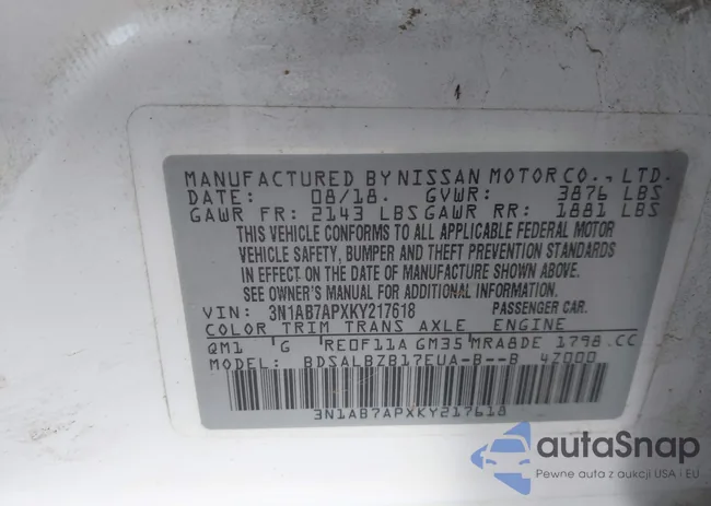 3N1AB7APXKY217618: 43821188