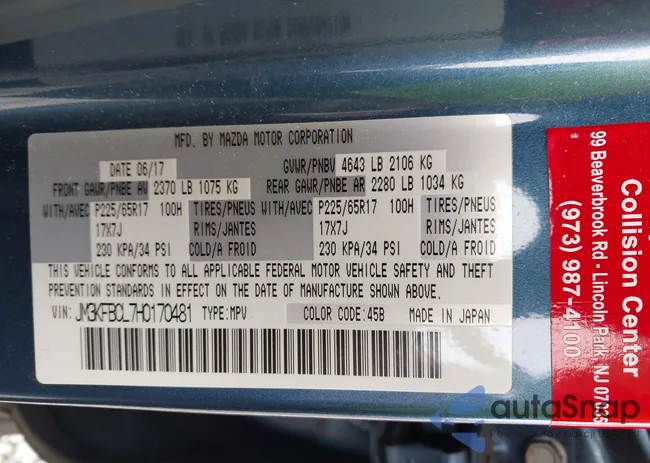 JM3KFBCL7H0170481: 43821206