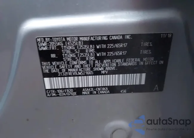 2T3ZFREV9JW521665: 43821279