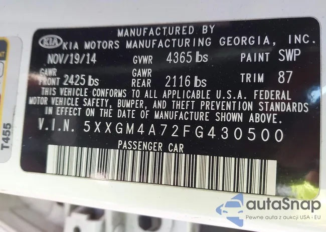 5XXGM4A72FG430500: 43821308