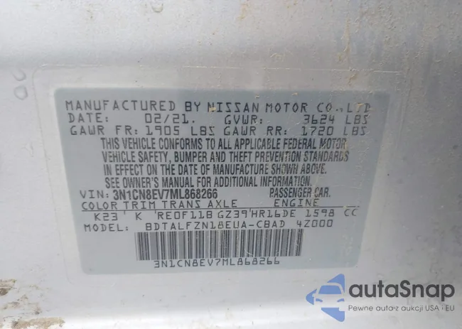 3N1CN8EV7ML868266: 43821334