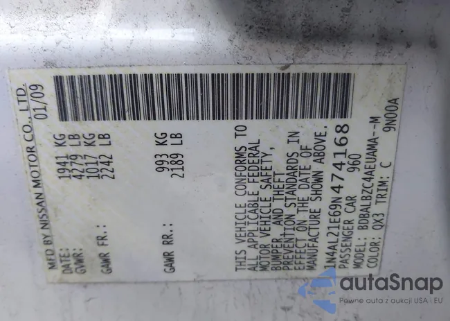 1N4AL21E69N474168: 43821340