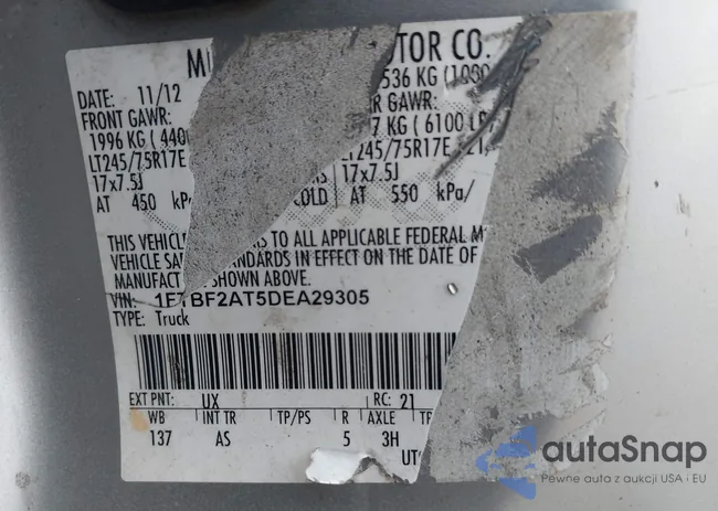 1FTBF2AT5DEA29305: 43821371