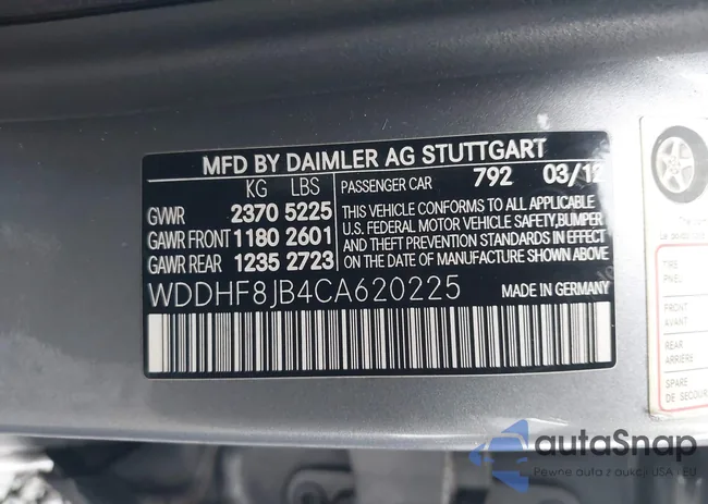 WDDHF8JB4CA620225: 43821513