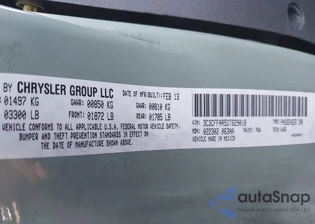 3C3CFFAR5DT629018: 43820561