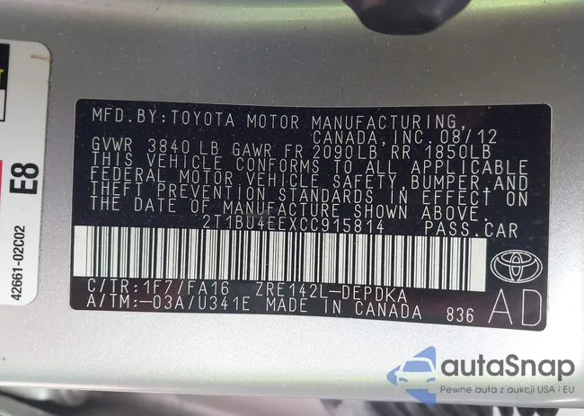 2T1BU4EEXCC915814: 43820621