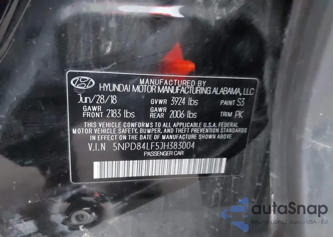 5NPD84LF5JH383004: 43820672