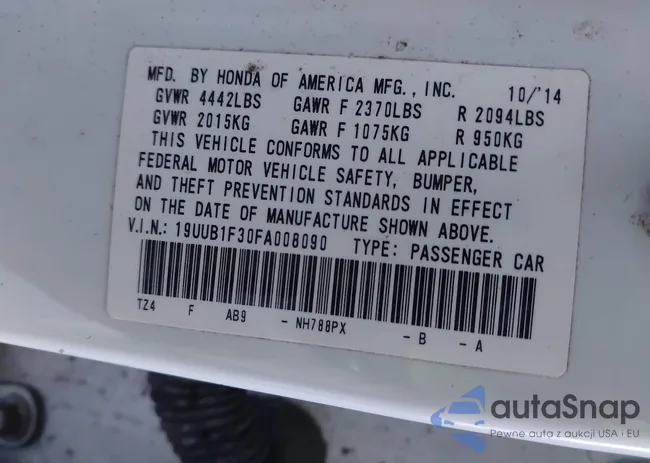 19UUB1F30FA008090: 43820767