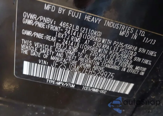 JF2SJGMC7EH529975: 43820773