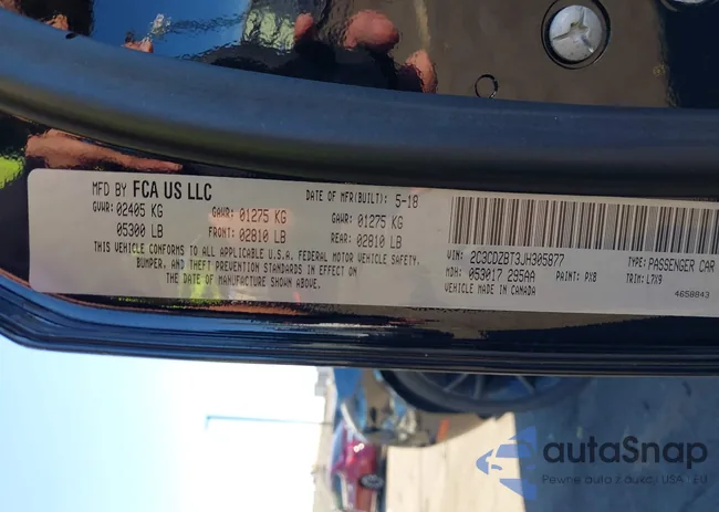 2C3CDZBT3JH305877: 43820775